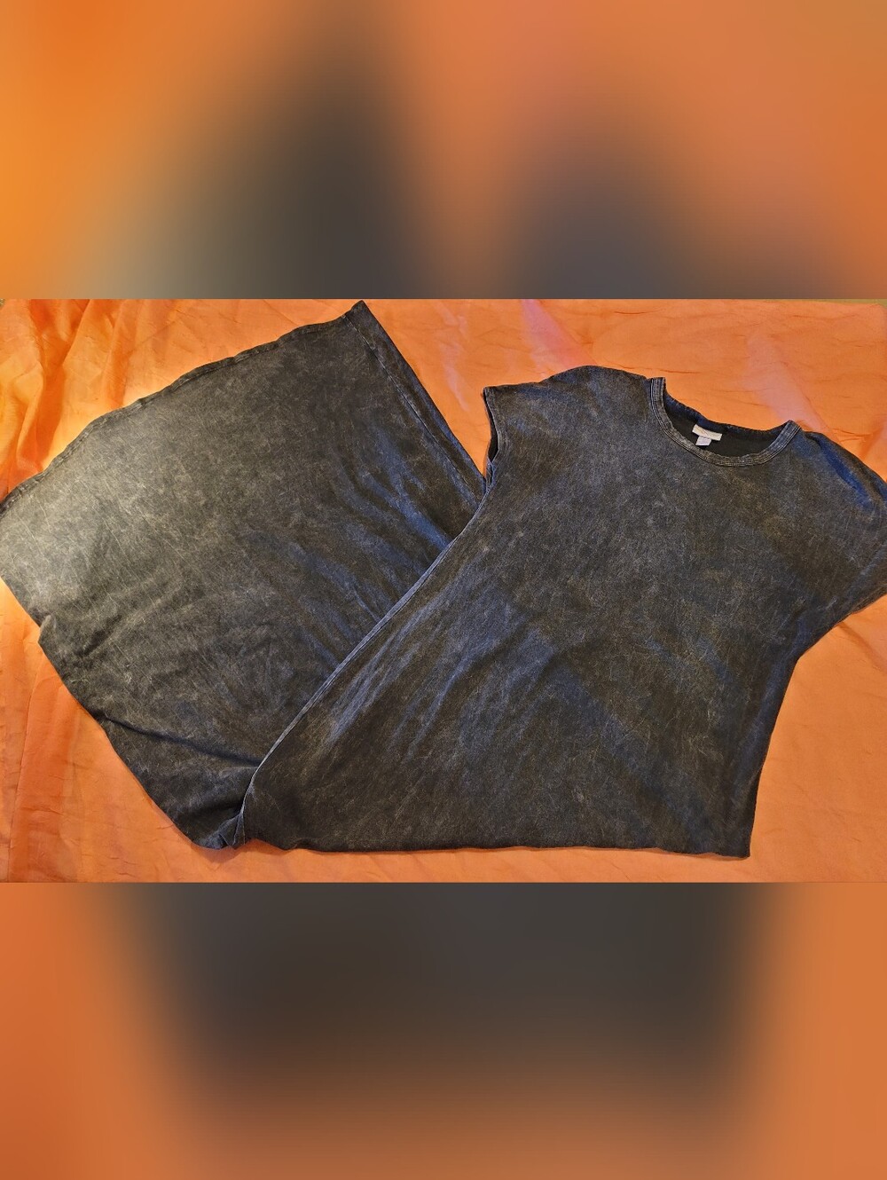 LuLaRoe Acid Washed Black Maxi Dress Size S